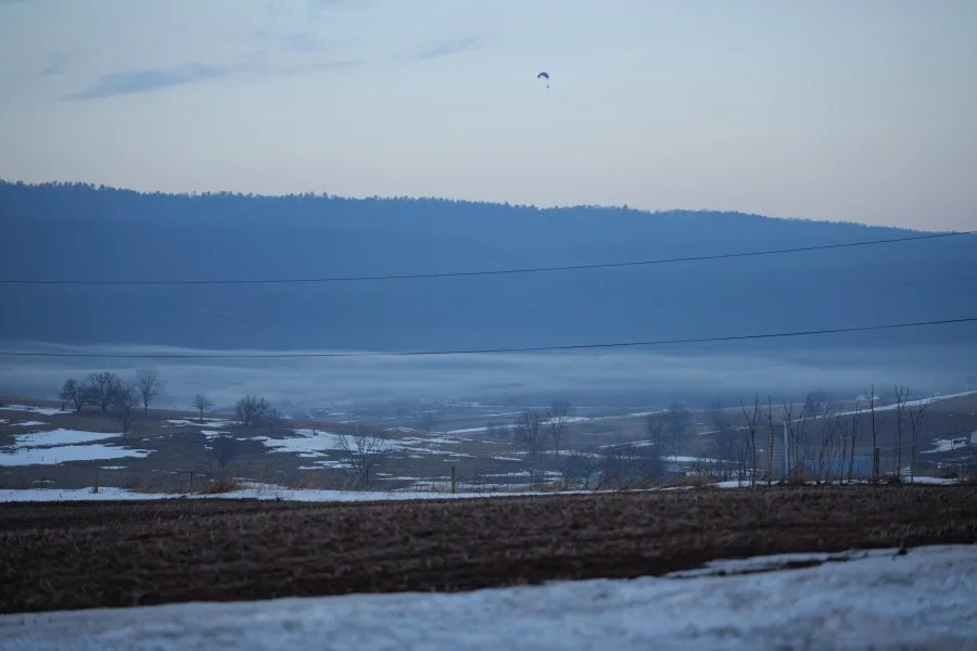 A temperature inversion occurs Tuesday, Feb. 17, 2026, in Mifflin County, Pennsylvania. | Kaylee Lindenmuth