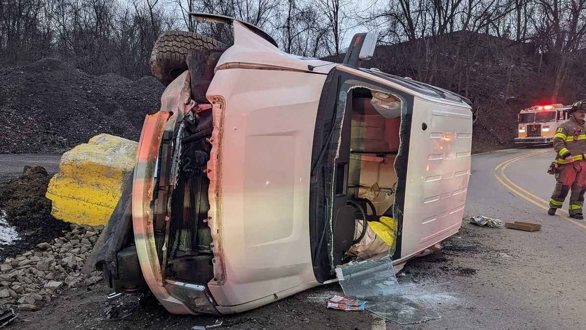One person taken to the hospital following rollover crash in Baldwin Borough