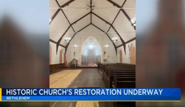 A look at how repairs at historic church in Bethlehem are going, after 2023 water main break | Bethelehm Area