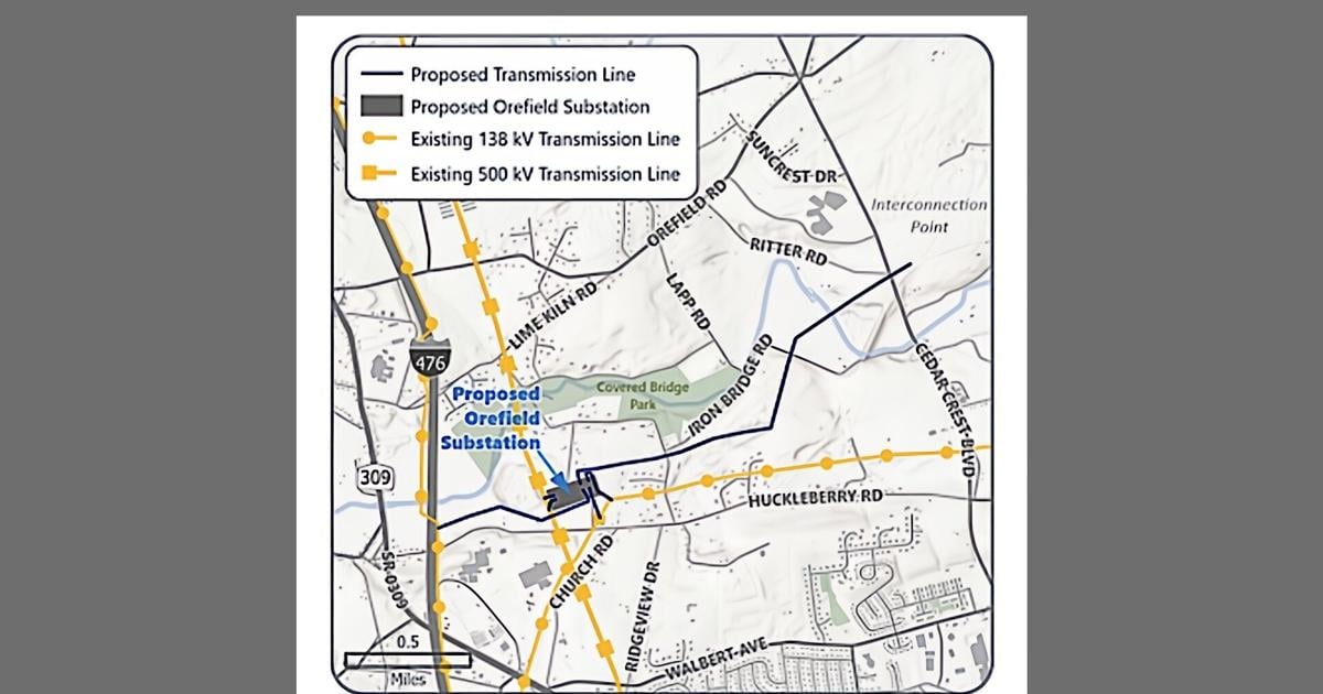 PPL proposes new electric lines, substation near possible S. Whitehall data center site | Lehigh Valley Regional News