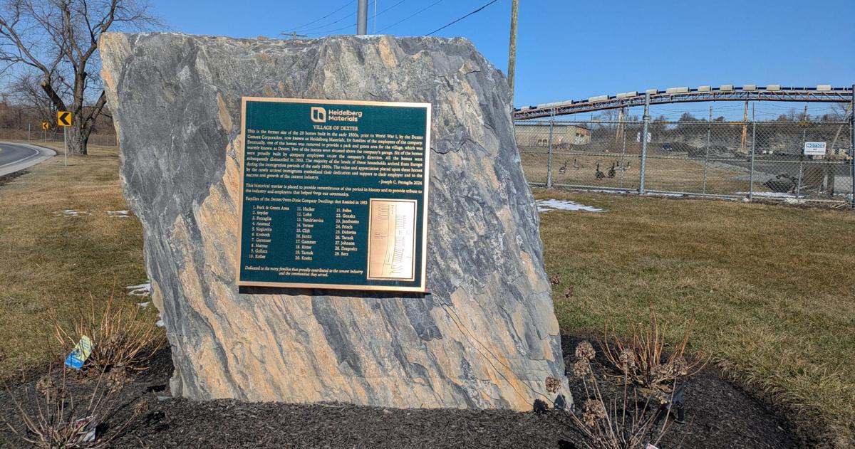 Remembering Dexter Village: Cement company honors Nazareth-area community with new marker | Nazareth Area
