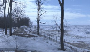 Ice dunes on Lake Erie