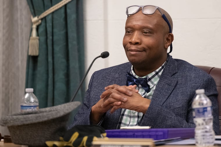Marion B. Minick, president of Upper Darby Township Council, listens to residents’ comments during a township meeting Wednesday, Jan. 21, 2026, at the Upper Darby Municipal Building in Upper Darby, Pa.