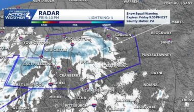 Pennsylvania snow squall warning - Friday, February 6