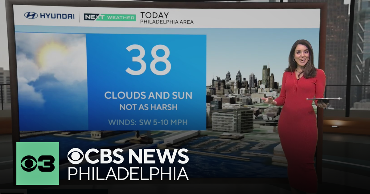 Highs back in the upper 30s Tuesday in Philadelphia, chance for snow overnight