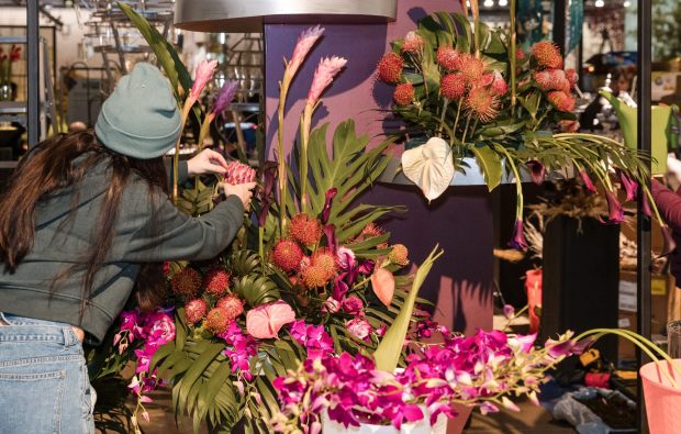 Stunning displays much like this one created by Bucks County Community College's Floral Design students will likely be a part of this year's Philadelphia Flower Show at the Pennsylvania Convention Center February 28 - March 8. The College will be exhibiting for the second year in a row, after taking home a silver medal for its inaugural exhibit.(Courtesy of Bucks County Community College)