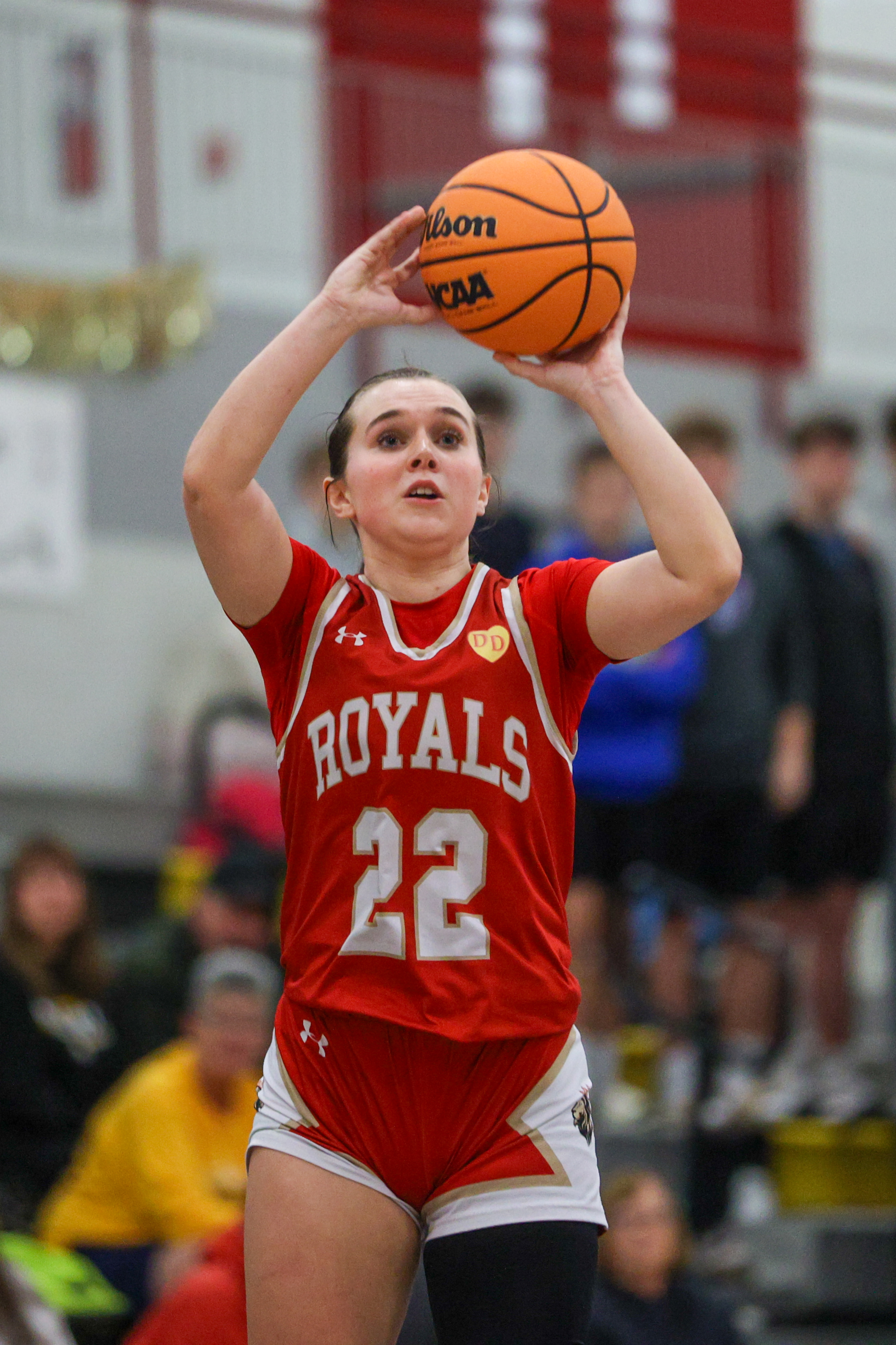 Holy Redeemer’s McKenzie Chimock (22) takes a three-point shot during...