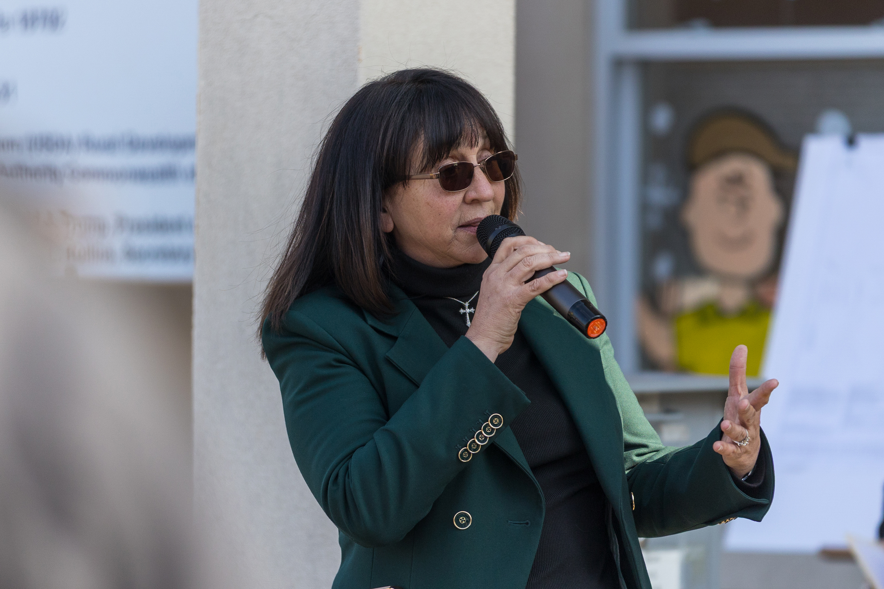 State Rep. Brenda Pugh speaks during the groundbreaking of the...