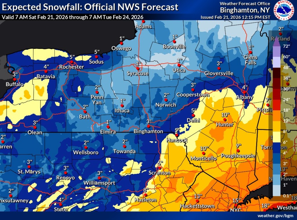 up to 1 foot of snow for NEPA, less locally – Wilkes-Barre Citizens' Voice