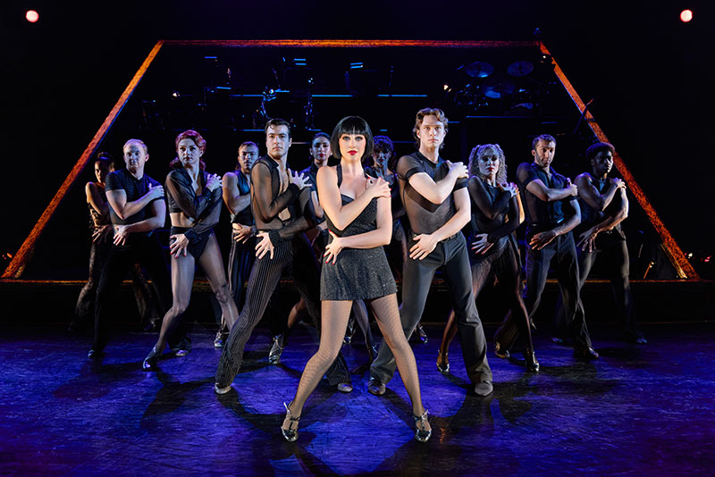 The cast of Chicago the musical, ahead of their visit hosted by Broadway Theatre League, dressed all in black.