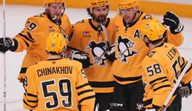 Penguins top Devils in first game following Olympic break
