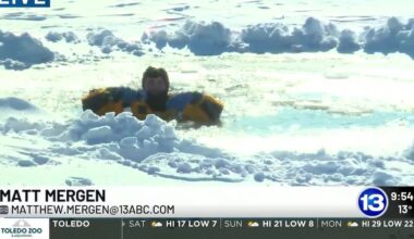 NW Ohio fire departments host ice rescue training on Lake Erie