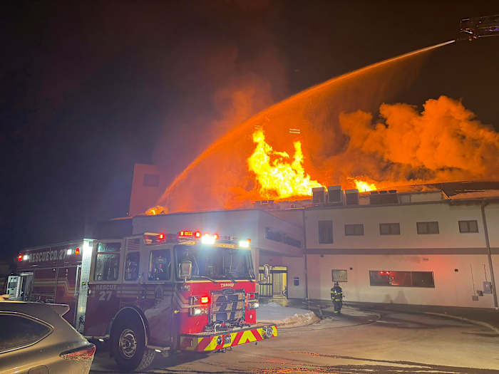 Emergency crews evacuate patients and battle blaze at Pennsylvania hospital