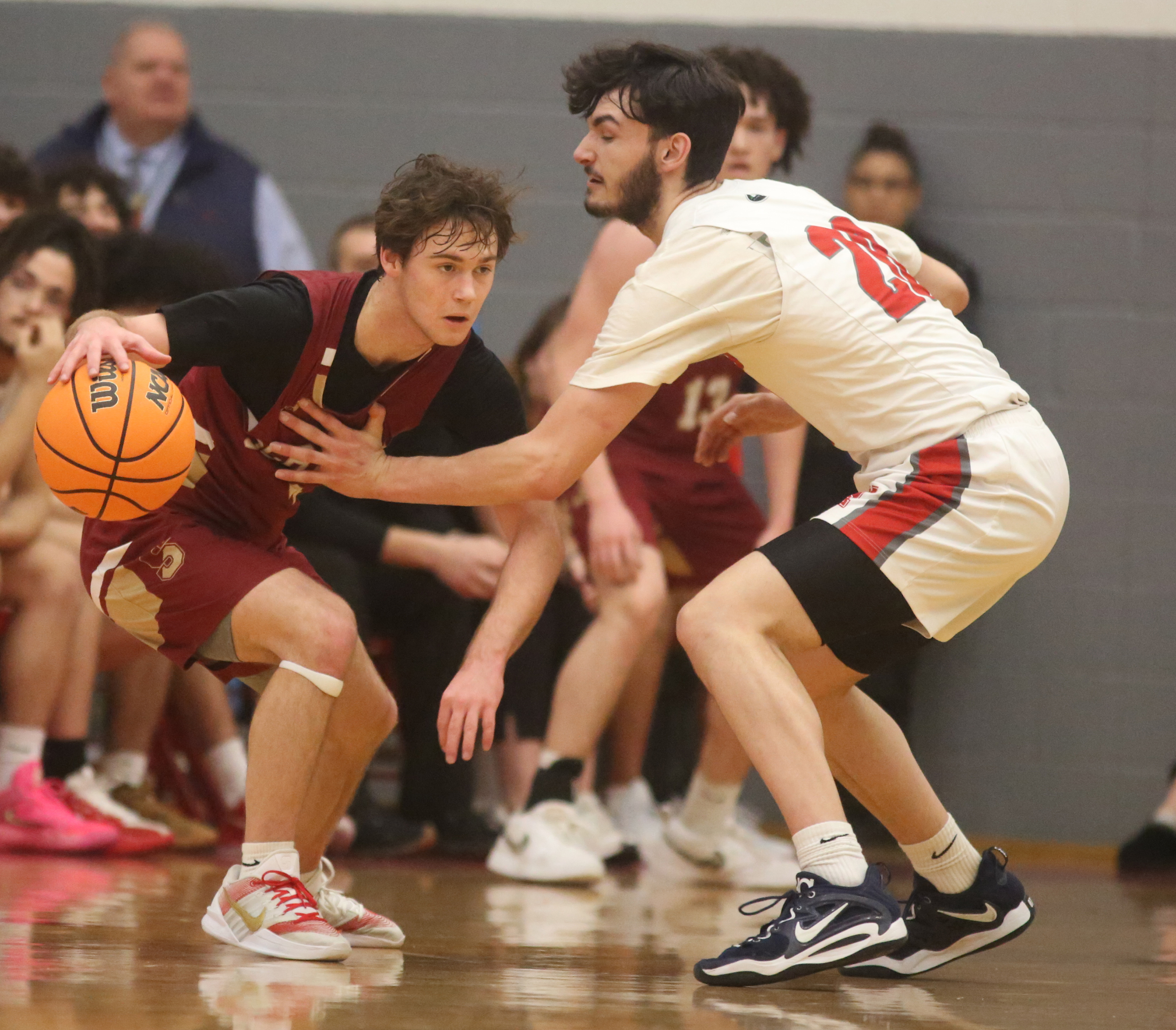 Scranton’s Tony Battaglia (4) tries to maneuver around Hazleton Area’s...