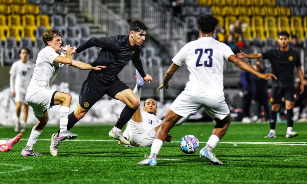 Trevor Amann brace leads Riverhounds past Duquesne, 2-1