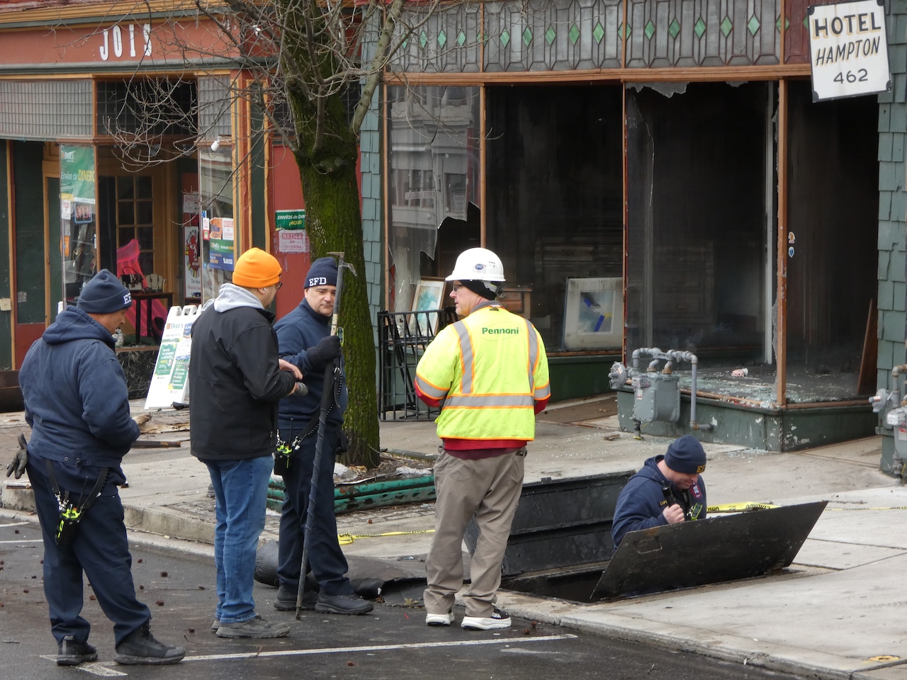 Easton fire: Firefighter in ICU, 8 more injuries, cadaver dogs to comb debris