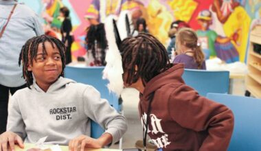 Trying out creations at Kids