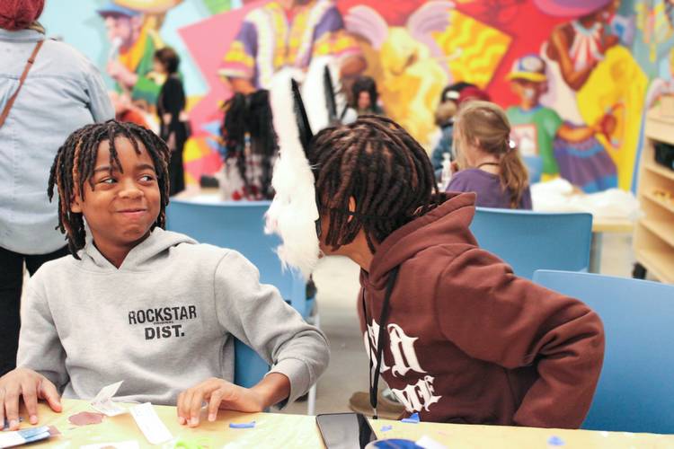 Trying out creations at Kids