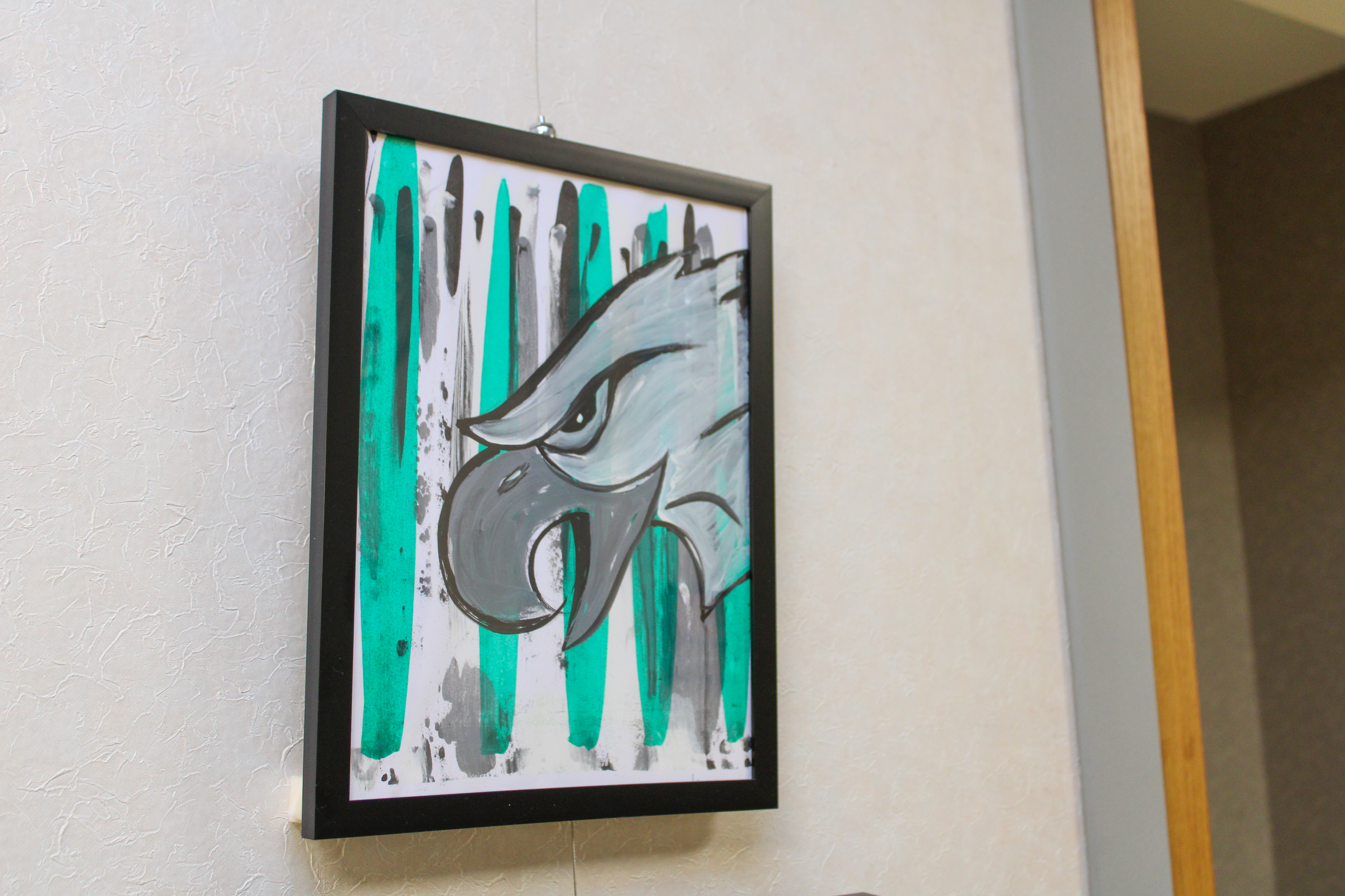 Art piece by Jean George, Inglis House Resident, entitled âFly...
