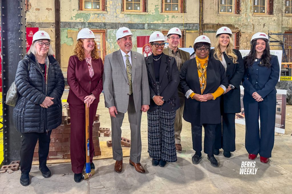 Alvernia marks next phase of American House renovation with ceremonial wall-breaking in Reading
