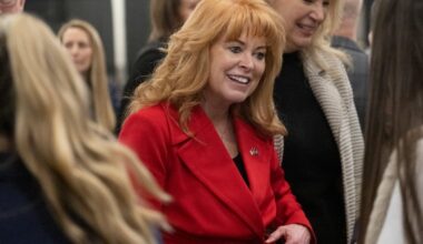 Pennsylvania Treasurer Stacy Garrity, a Republican candidate for governor, visits the Pennsylvania Farm Show in Harrisburg on Jan. 14, 2026.