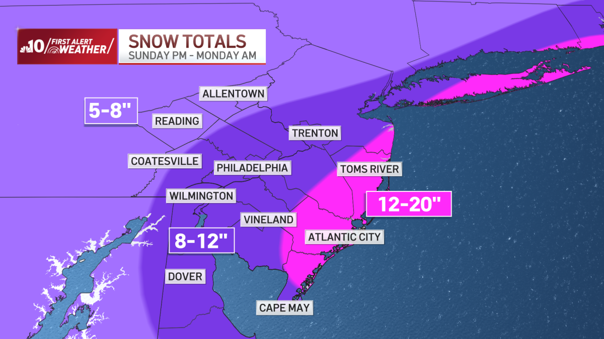 Nor’easter could bring up to a foot of snow to Philly – NBC10 Philadelphia