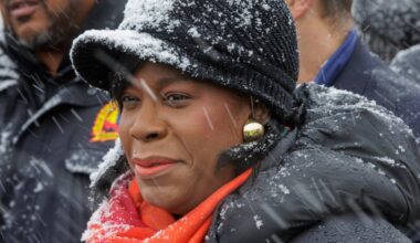 Philadelphia Mayor Cherelle Parker during a snowstorm in January 2024. On Wednesday, she acknowledged residents' frustrations over the city's snow cleanup. “We don’t promise to be perfect, Philadelphia,” she said. “We promise to go to war with the status quo and to fix things, to be doers. … We’re going to continue doing everything that we can to make sure all of this work is done.”