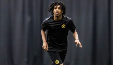 18-year-old Aldi Flowers-Gamboa has signed with the Pittsburgh Riverhounds on a USL Academy contract for 2026. (Photo: Mallory Neil/Riverhounds SC)