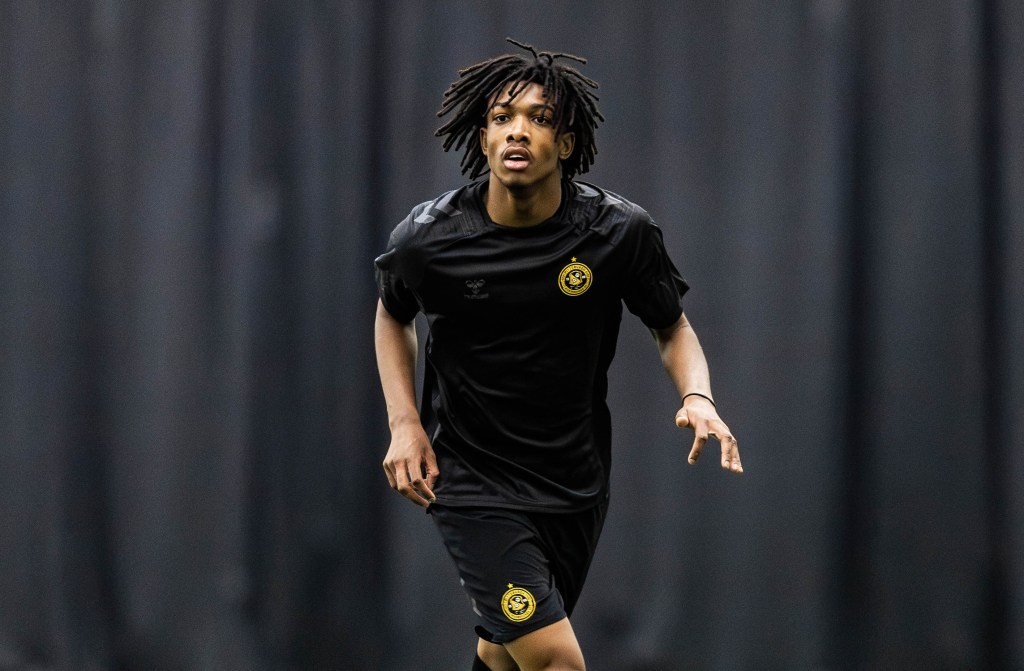 18-year-old Aldi Flowers-Gamboa has signed with the Pittsburgh Riverhounds on a USL Academy contract for 2026. (Photo: Mallory Neil/Riverhounds SC)
