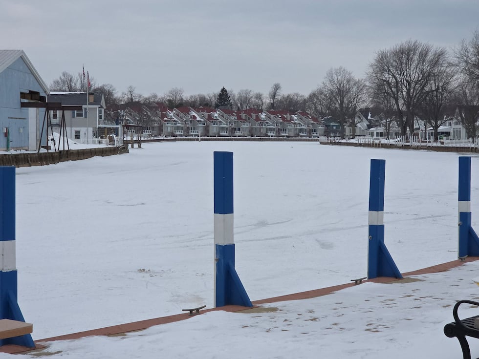 The river in Erie County is frozen, but risks of ice breaks threaten major damage once it thaws