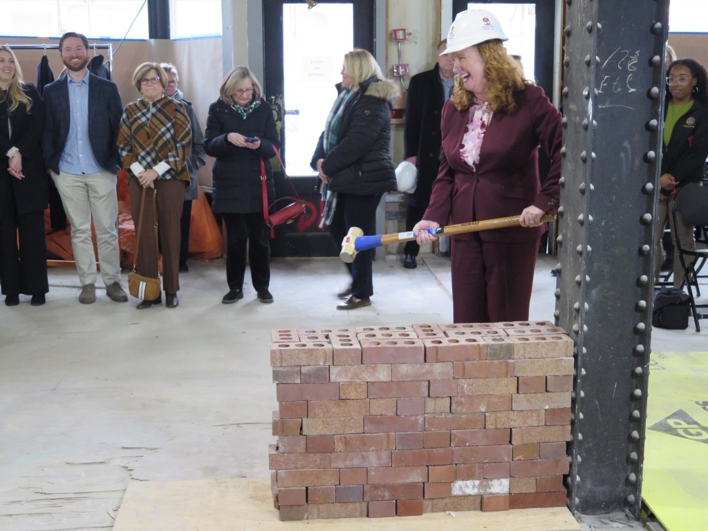 Alvernia holds "wall breaking" ceremony for American House project in Reading