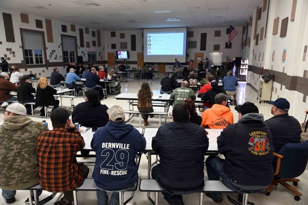 An Autism for First Responders program was held at Penn-Bernville Elementary School on Tuesday, Jan. 20, 2026. (BILL UHRICH/RAbout 100 first responders from Berks and Schuylkill counties attended an autism awareness training focused on communication, deescalation and life-saving response strategies at Penn-Bernville Elementary School on Tuesday, Jan. 20, 2026. (BILL UHRICH/READING EAGLE)