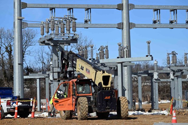 Construction of a FirstEnergy substation along Leisz's Bridge Road in Bern Township near the Reading Regional Airport and a nearly four-mile transmission line began last month. (BILL UHRICH/READING EAGLE)
