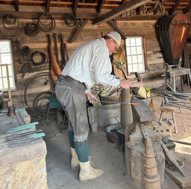 The Daniel Boone Homestead open house and living history event celebrates Pennsylvania's Birthday with 18th-century demonstrations, trades, and hands-on activities on March 8. (Photo courtesy of Daniel Boone Homestead Associates)