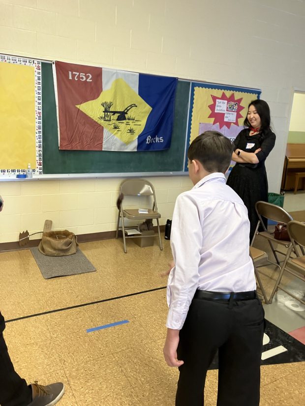 The Pennsylvania German Zammelaaf's Groundhog Lodge for Youth event included the Groundhog Beanbag Toss on Jan. 31. (Photo courtesy of Mary Laub)