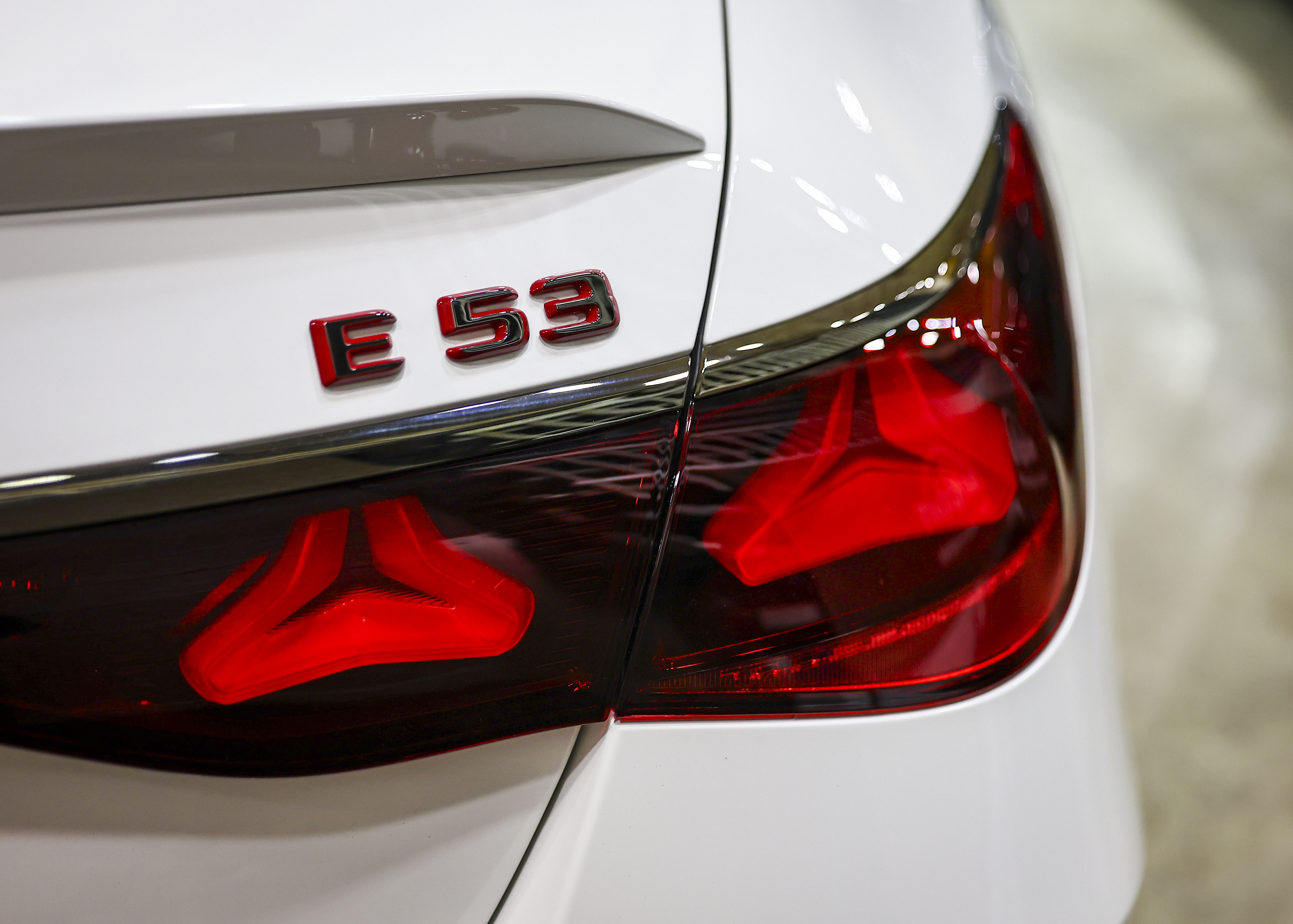 A look at the Mercedes-Benz E 53 AMG provided by Mercedes-Benz of Lehigh Valley as The Greater Lehigh Valley Auto Dealers Association hosts a Lehigh Valley Auto Show preview Tuesday, Feb. 17, 2026, at Stabler Athletic & Convocation Center in Bethlehem. The show runs March 18-22 in and around Stabler on the Murray H. Goodman Campus of Lehigh University.