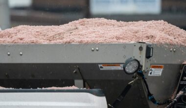 How does rock salt affect the environment after a snowstorm?