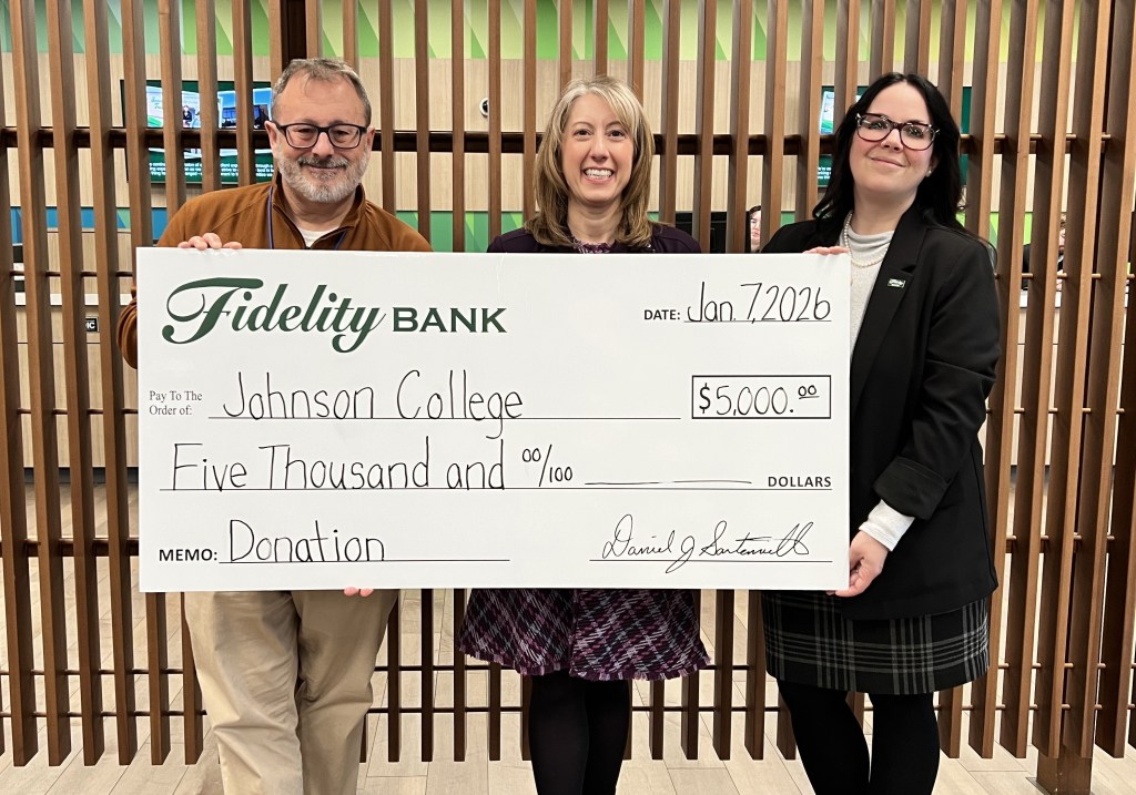 Johnson College receives $5,000 contribution from Fidelity Bank