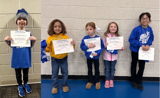 Mid Valley Elementary Center recognizes Outstanding Spartans for January