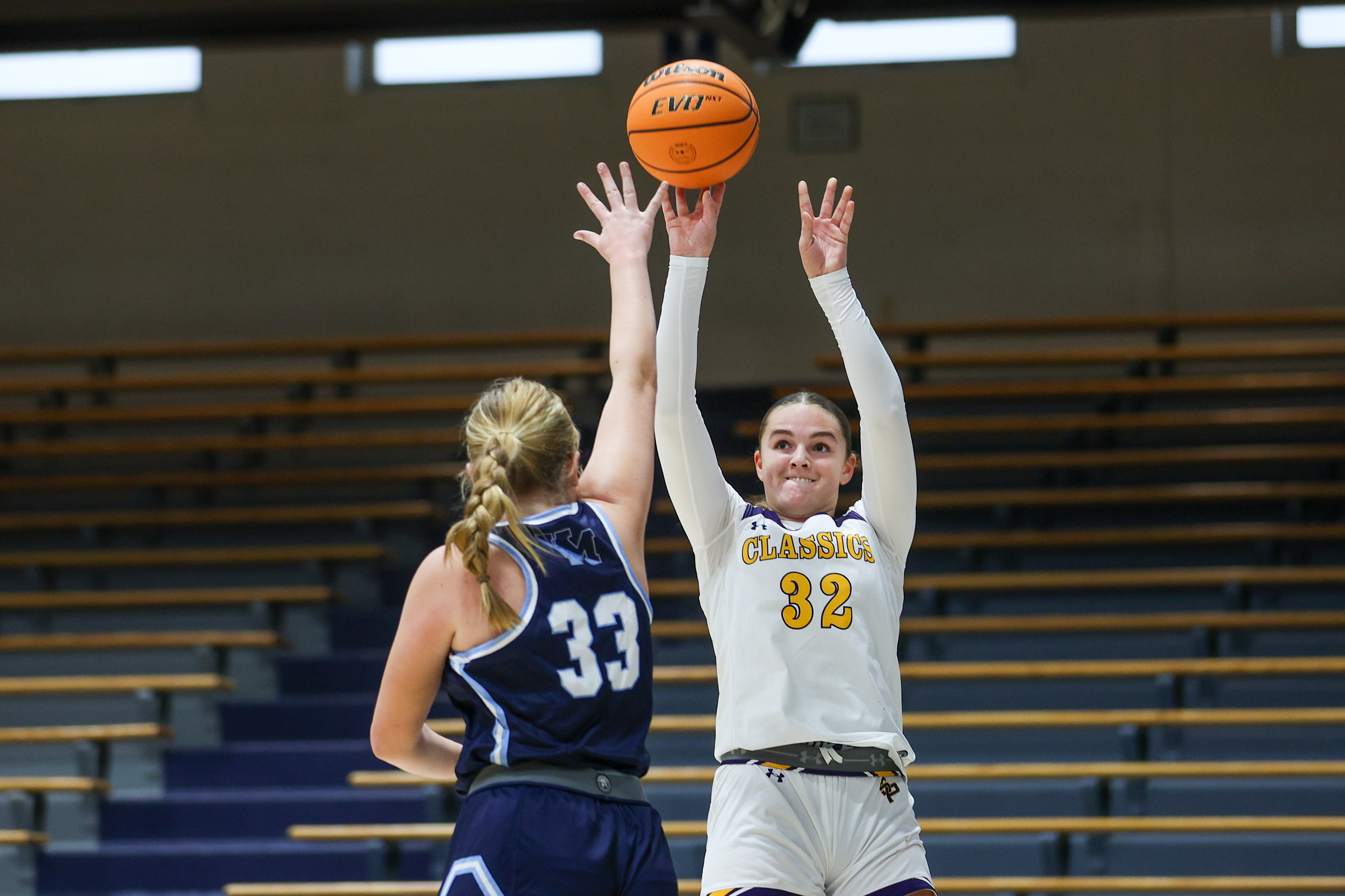 Scranton Prep’s Chloe Mamera (32) takes a shot during the...