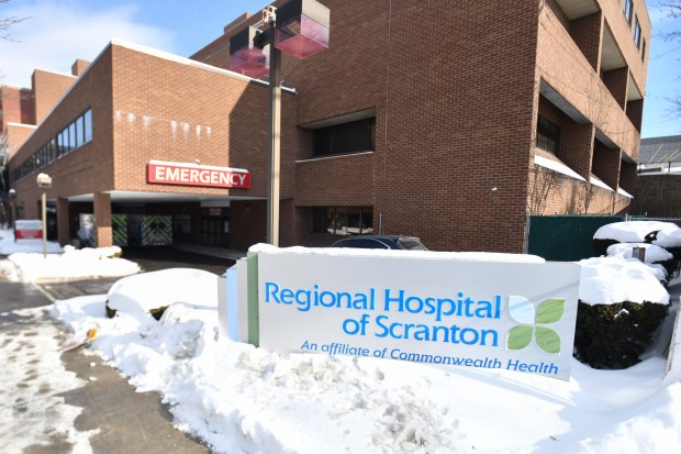 Regional Hospital of Scranton in Scranton Thursday, January 29, 2026. (SEAN MCKEAG / STAFF PHOTOGRAPHER)