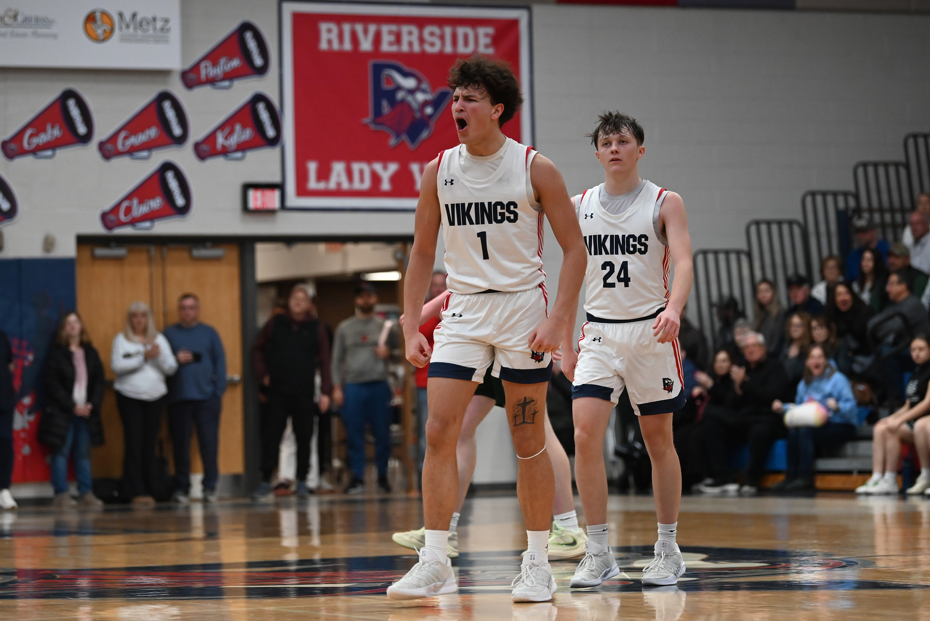 Riverside’s Brayden Rose celebrates during the District 2 Class 4A...