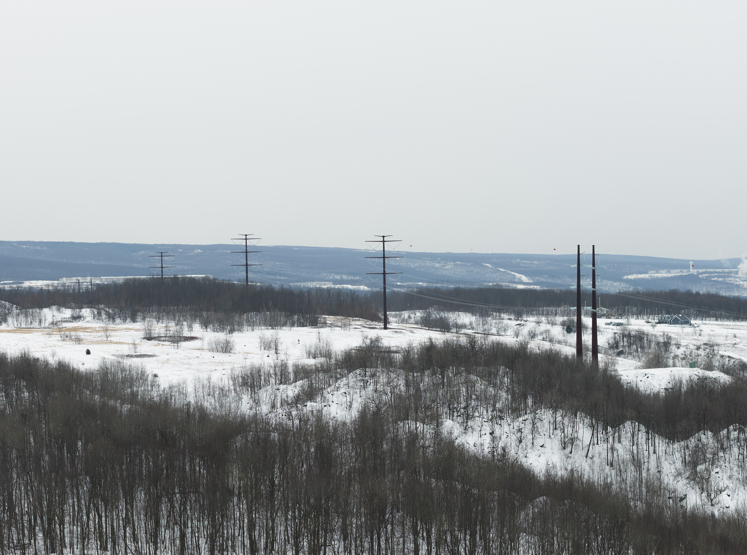 Power lines through Archbald near Route 6 Friday, February 6,...