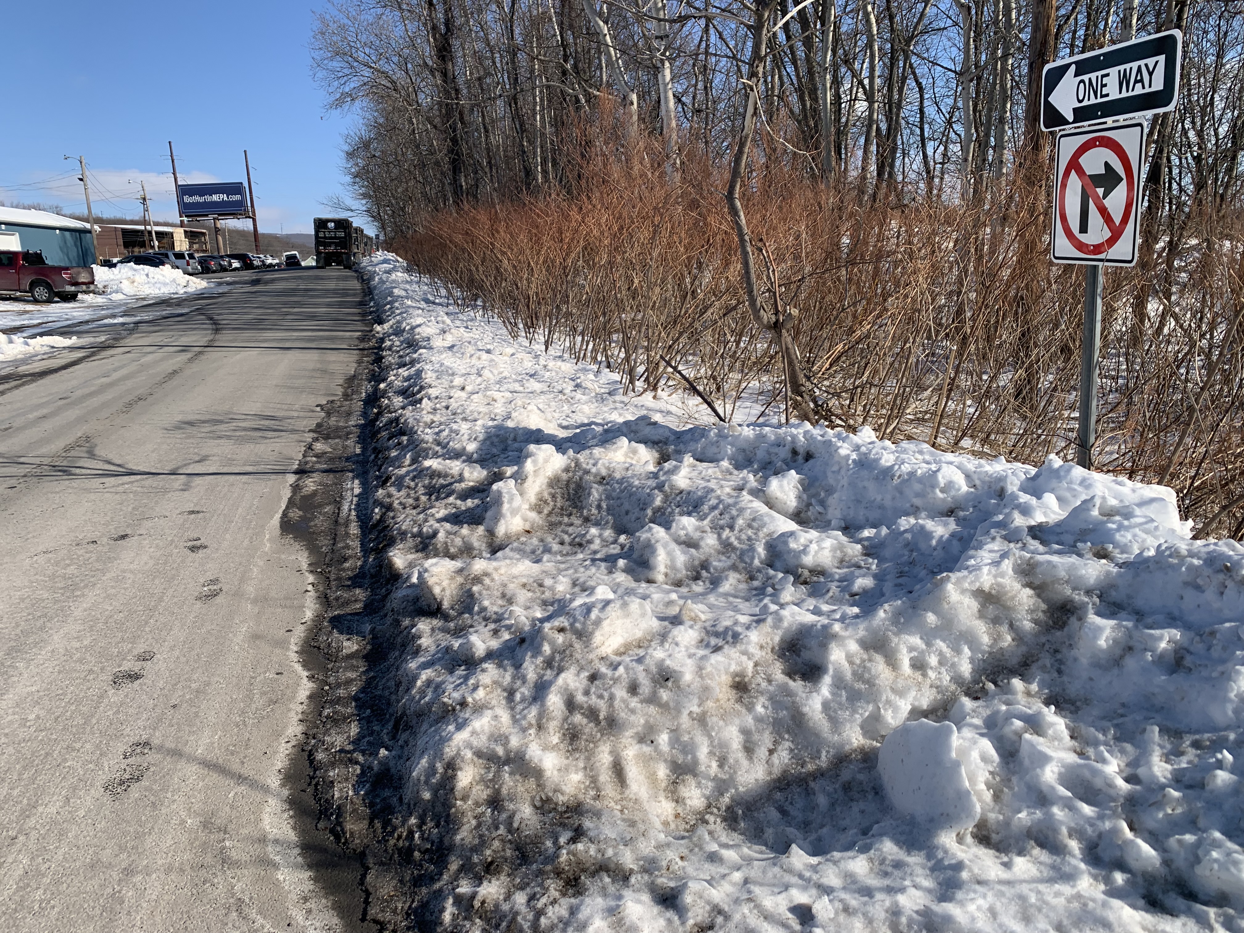A section of the one-way North South Road in Scranton,...