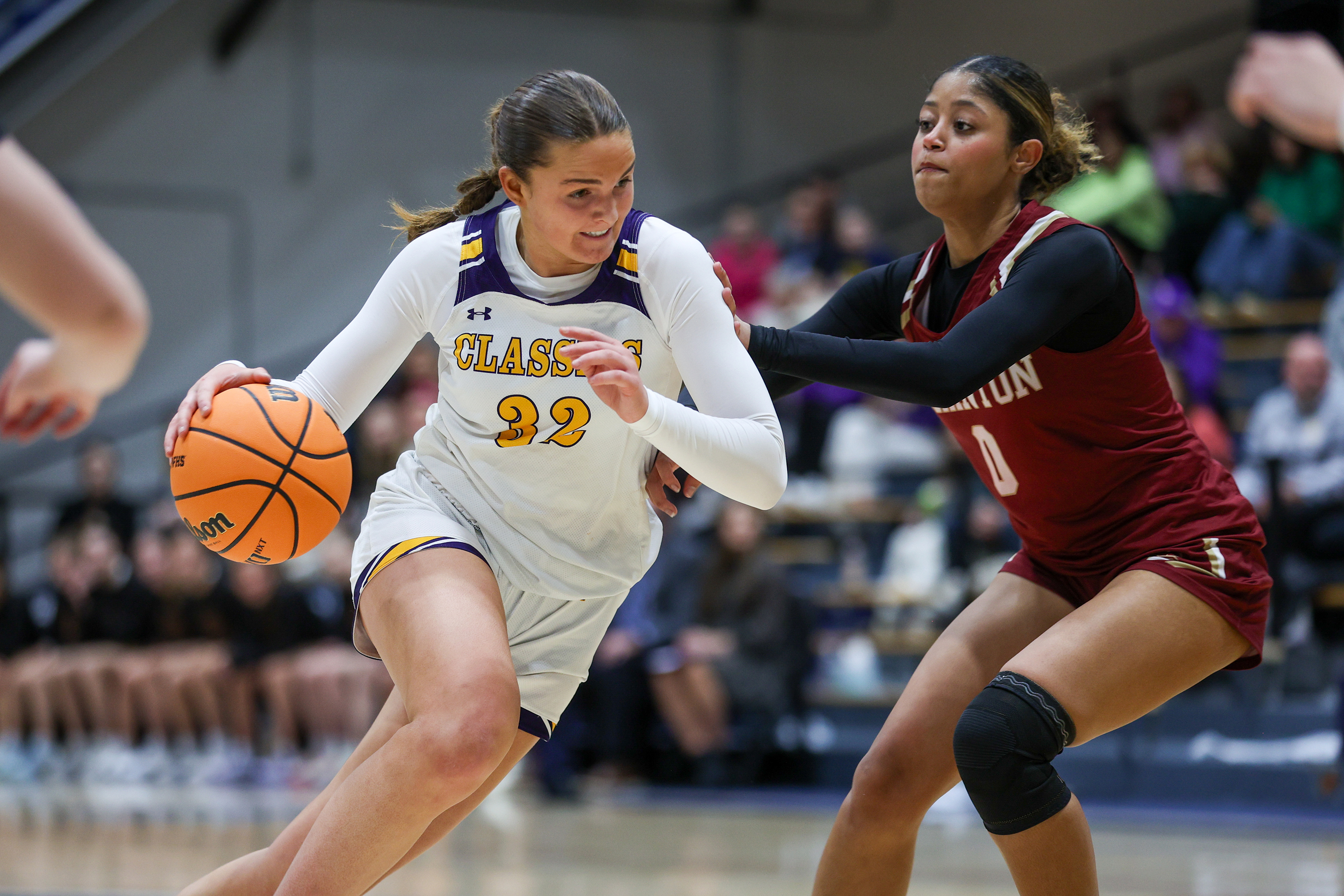 Scranton Prep’s Chloe Mamera (32) drives past a defender during...