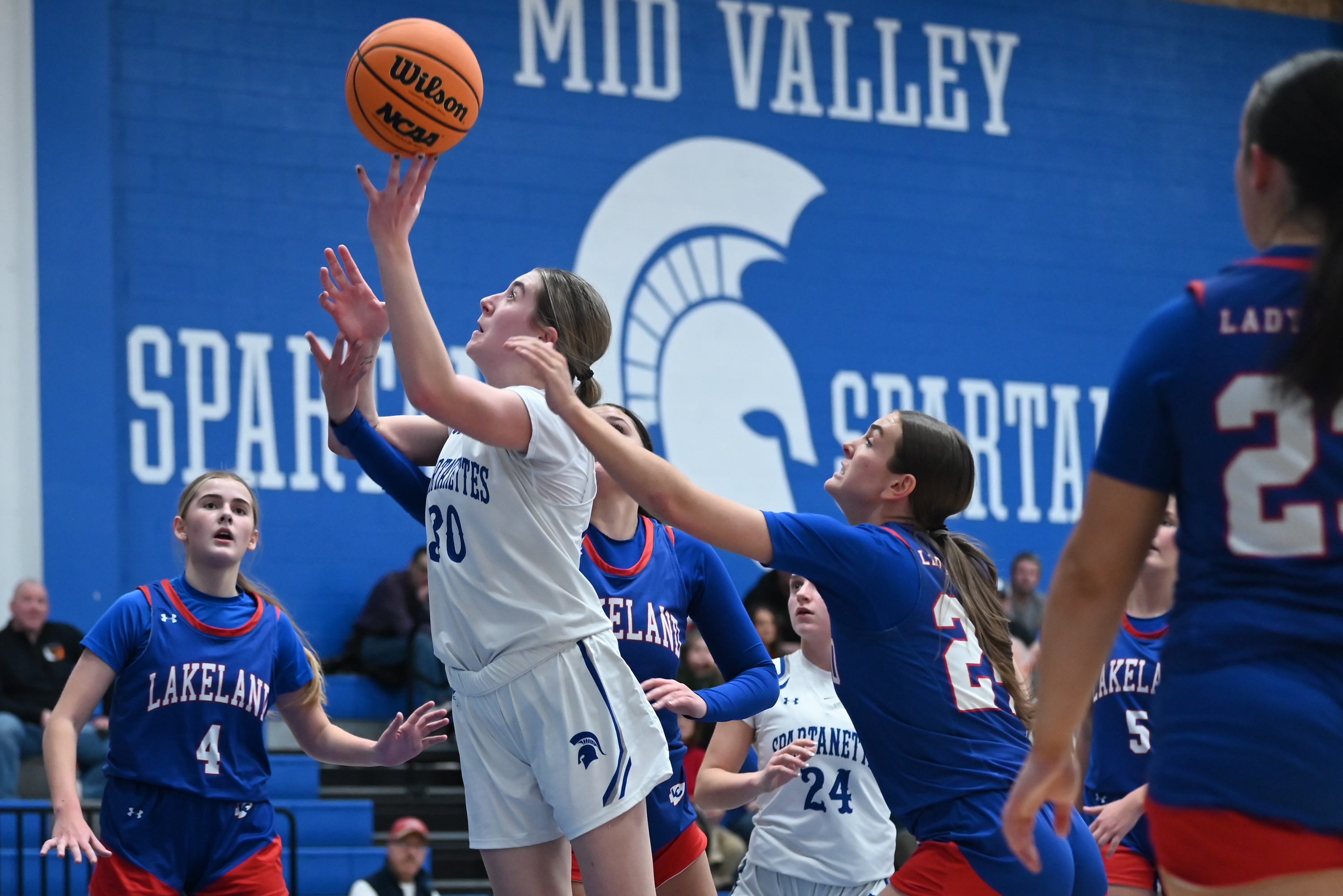 Mid Valley’s Giada Vagni takes a shot during the basketball...