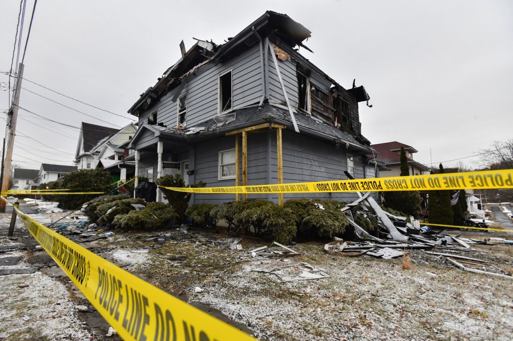 Early morning fire destroys residence on Delaware Avenue, Olyphant