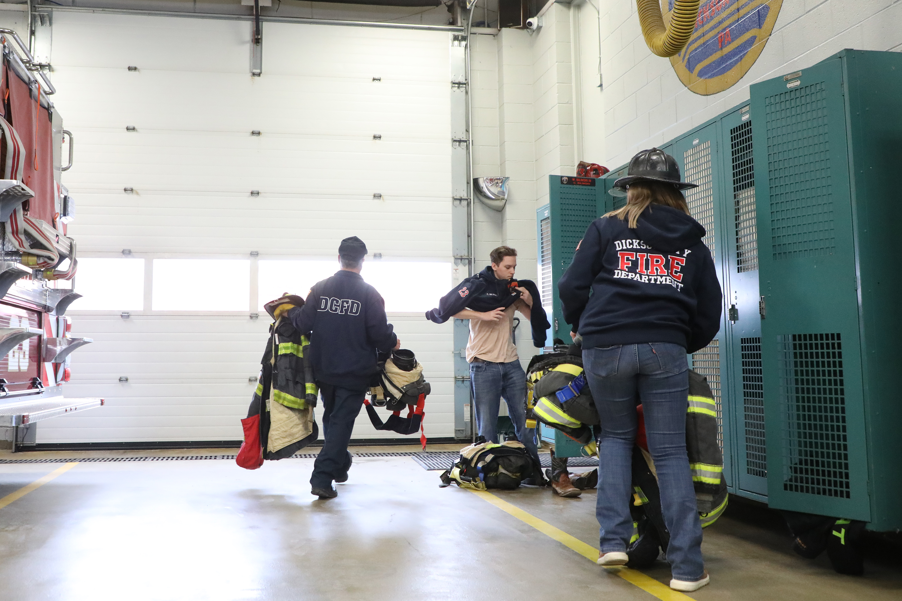 First responders get ready to head out to a call...