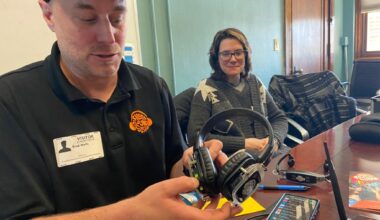 Students at Scranton School for Deaf and Hard-of-Hearing Children feel the music