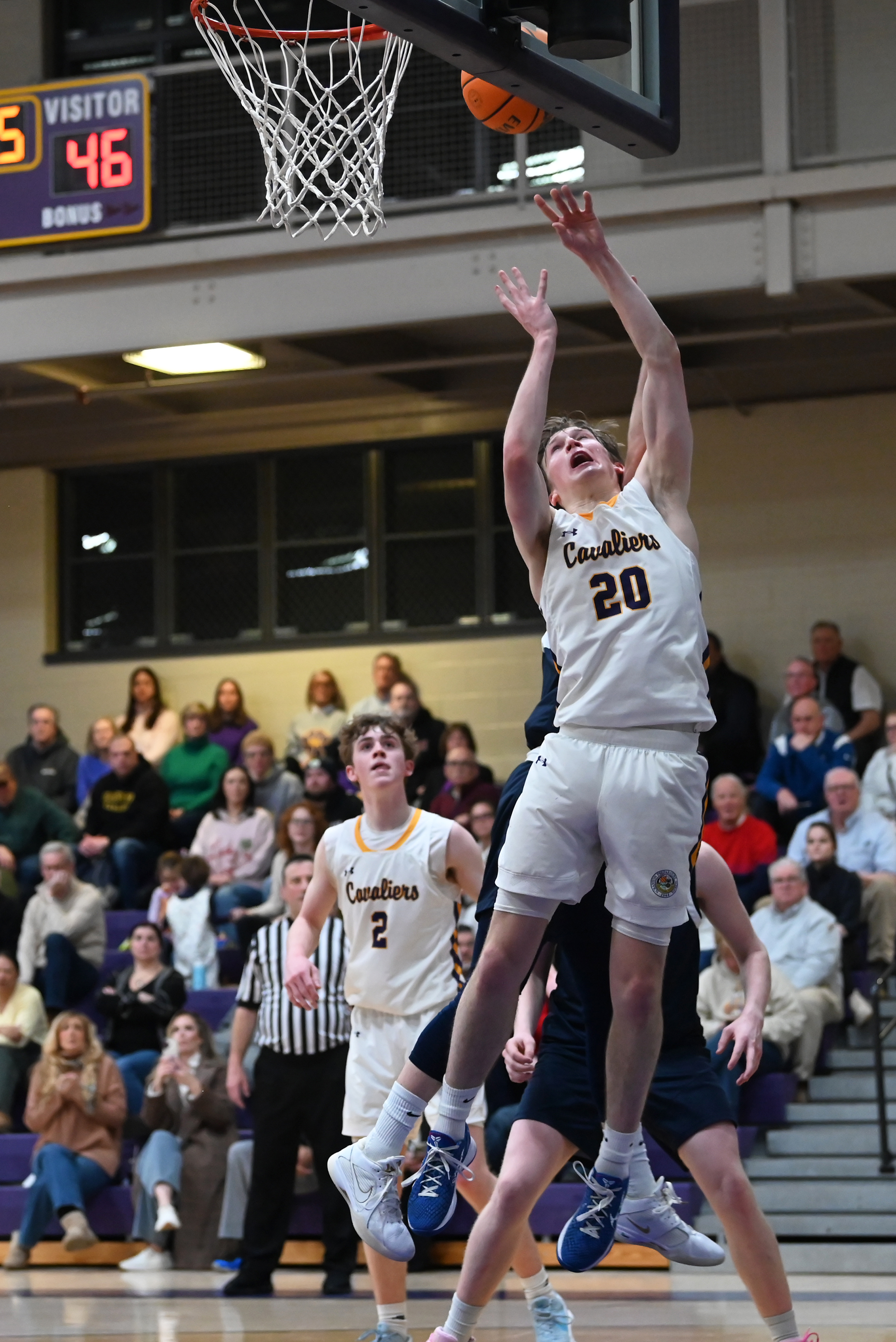 Scranton Prep’s Packy Doherty takes a shot during the basketball...